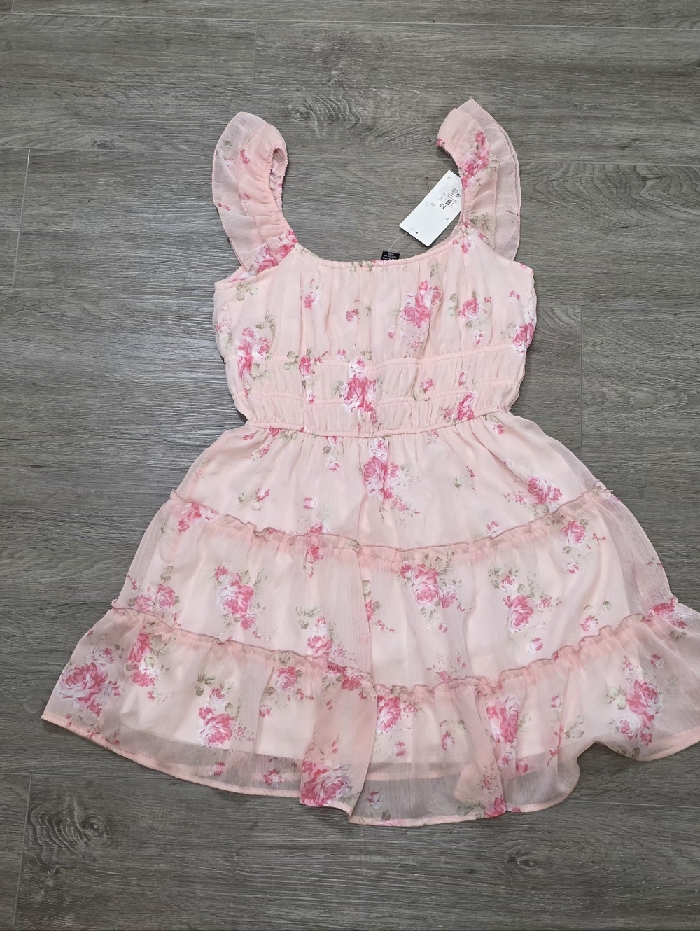 New Streetwesr Society Flowered Short Dress Womans Sz M Pink - Picture 4 of 5